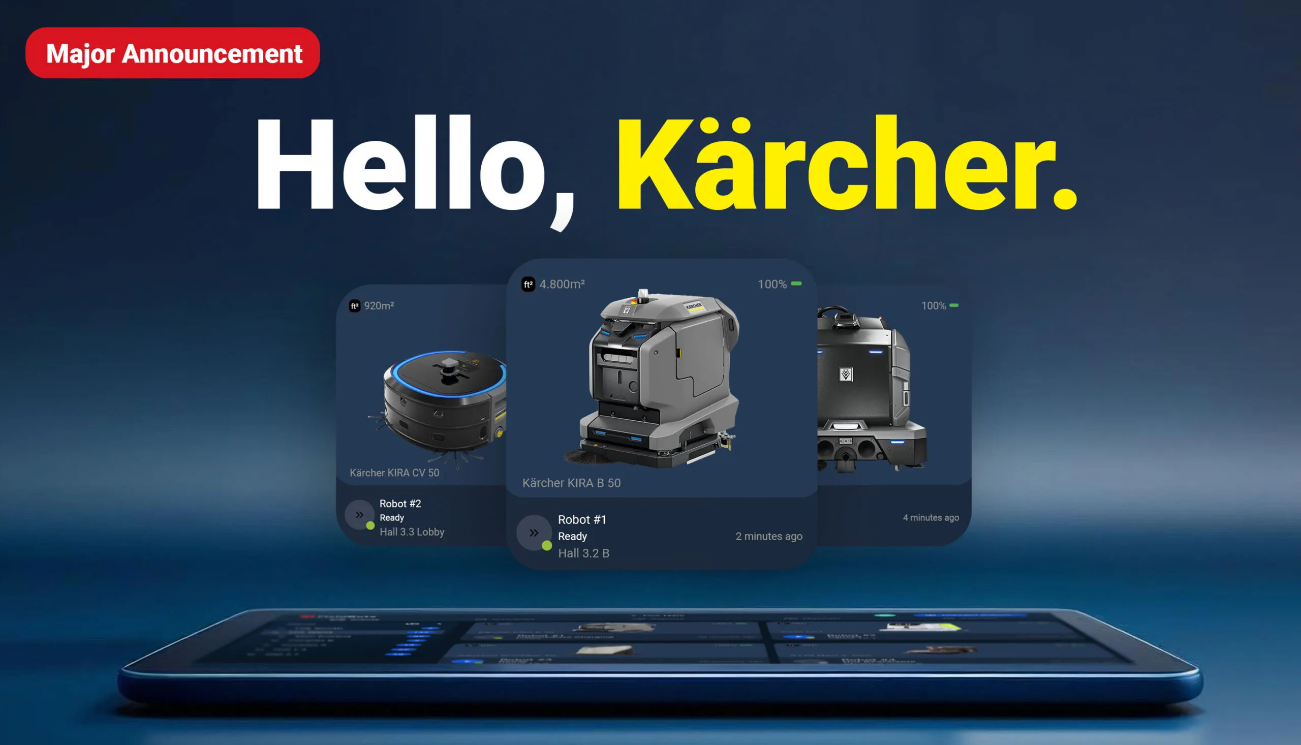 FieldBots 整合了卡赫(Kärcher)机器人