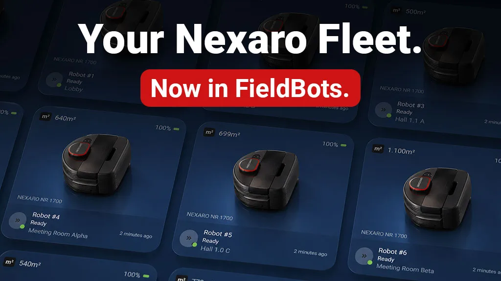 Les robots Nexaro désormais intégrés à la gestion de flotte FieldBots